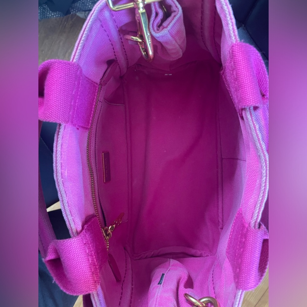 Prada pink canapa tote with strap - Picture 8 of 11